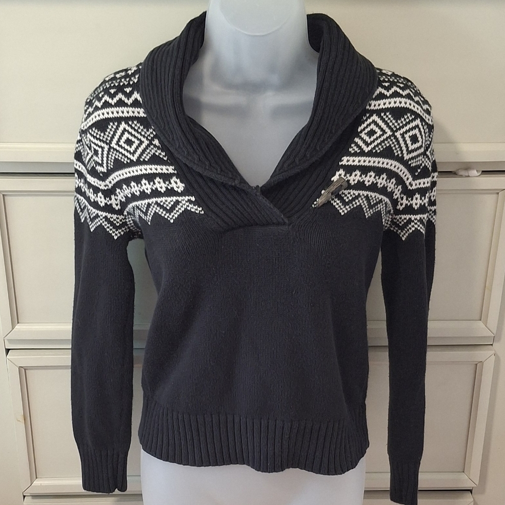 Ralph Lauren Black and White Knit Sweater